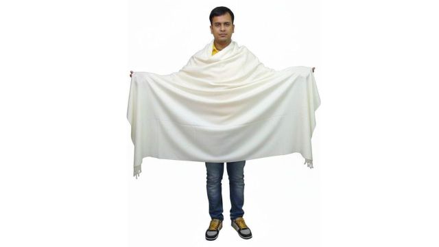 KAVIM Solid Pure Woollen Shawl
