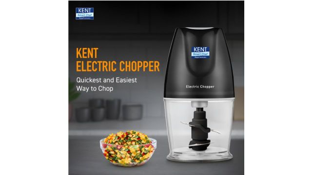 KENT 250W Double Blade SS Electric Chopper (400 ml, 3 speeds)