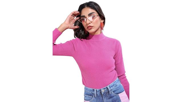 KETCH Acrylic Womens Full Sleeve Slim Fit Sweater