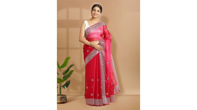 Kalyan Silks Embellished Sequinned Saree