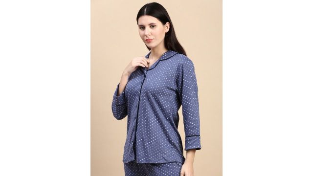 Kryptic Women Pure Cotton Relaxed Fit Lounge Shirt