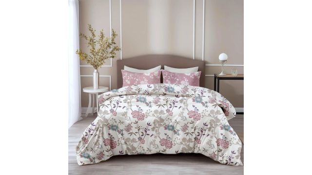 LORETO 100% Pure Cotton Bedsheet for Double Bed