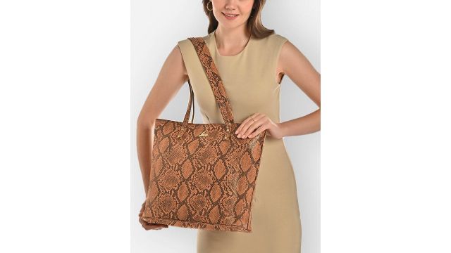 Lavie Python Pavo Women Large Vertical Tote Handbag