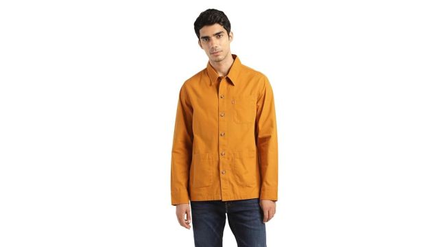 Levi's Men'S Polyester Standard Length Crew Neck Printed Jacket