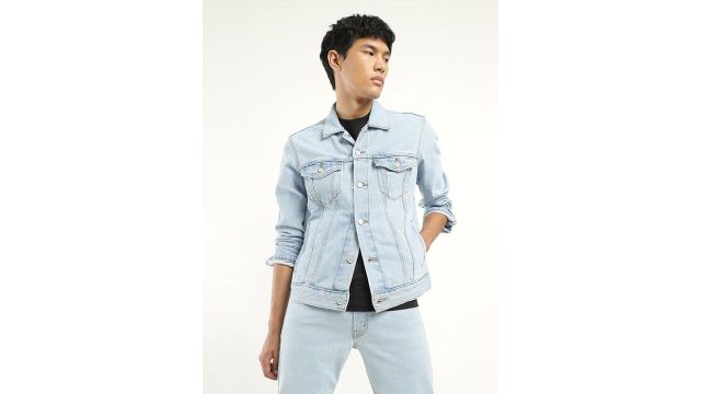 Levi's Men's Cotton Standard Length Solid Dark Spread Collar Jacket