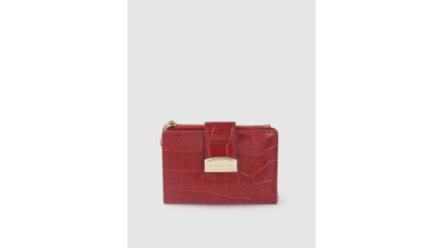 Lino Perros Women Red Animal Printed PU Zip Around Wallet