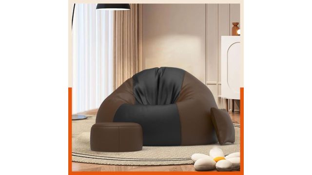 Luxura Elite Bean Bag Sofa with Free Cushion and Footrest
