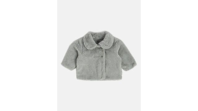 MINI KLUB Girls Spread Collar Self Design Casual Tailored Jacket