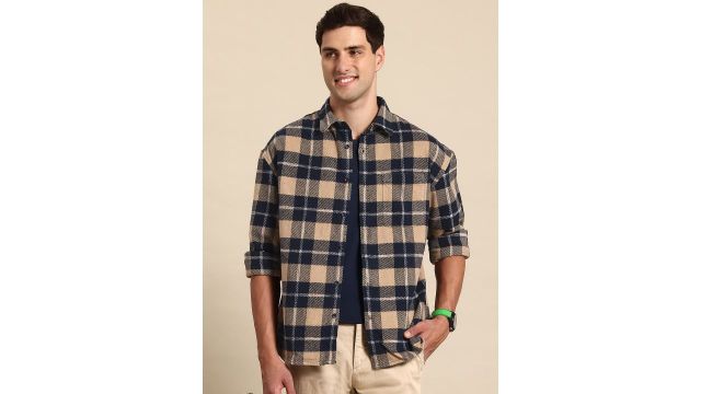 Mast & Harbour Tartan Checked Casual Shacket