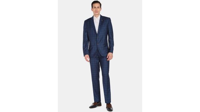 AD By Arvind Men Checked Single-Breasted 2-Piece Formal Suit