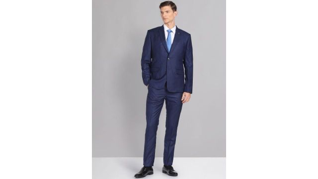 AD By Arvind Men Checked Single-Breasted Cotton Long Sleeves Two-Piece Suit