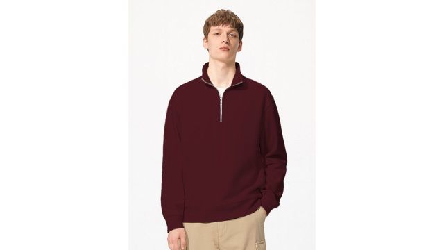 NOBERO Men Mock Neck Solid Sweatshirt