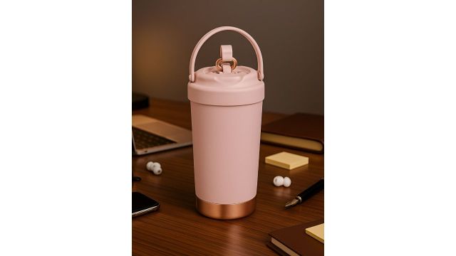 Myntra Elegant Homes Pink Vacuum Insulated Travel Mug - 500 ml