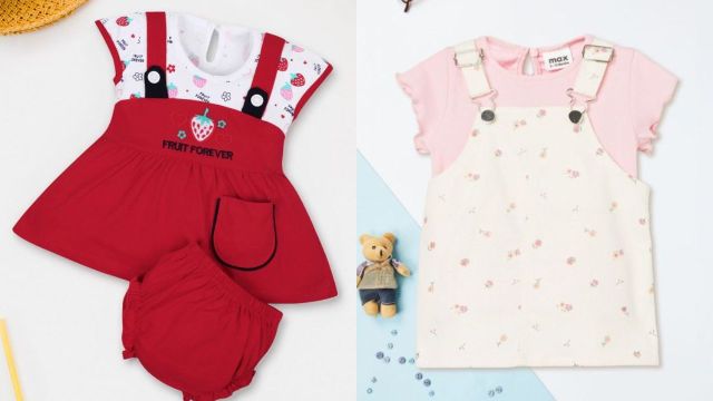 Myntra girls’ pinafore dresses, styled simply