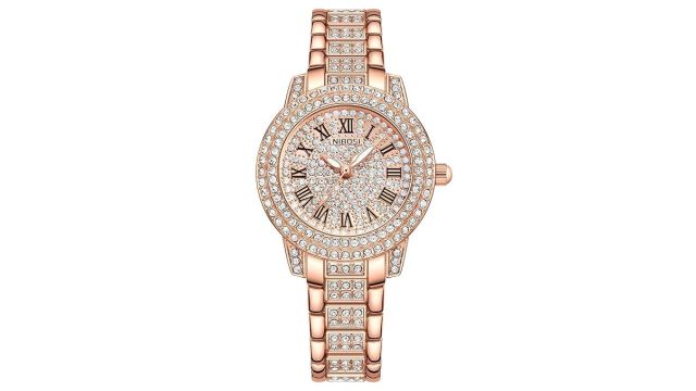 NIBOSI Women Wrist Watches Analog Rose Gold Dial Women's Watch