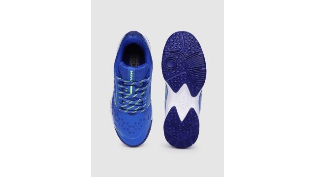 NIVIA Men Mesh HY-Court 3.0 Badminton Non-Marking Shoes (Blue, rubber sole)