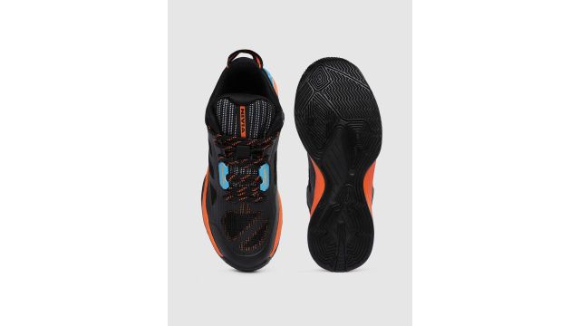 Nivia Men SKYRUSH Basketball Shoes (Black, mid-top, mesh + rubber)