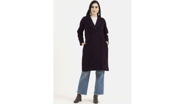 Owncraft Women Double Breasted Wool Trench Coat
