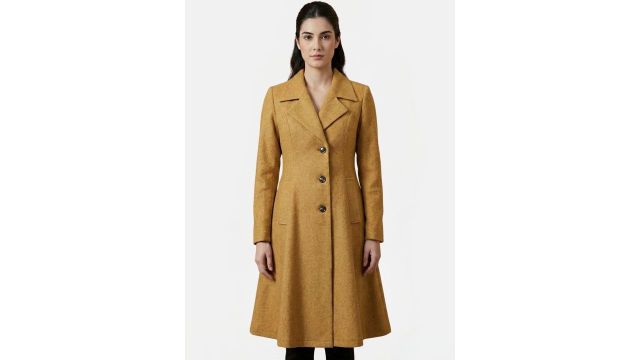 Owncraft Women Notched Lapel Princess Coat