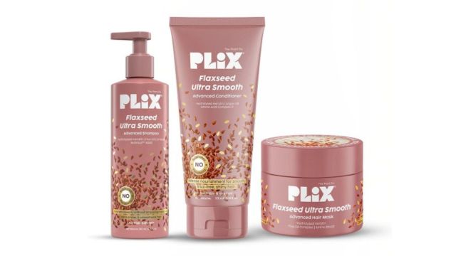 PLIX THE PLANT FIX Set Of 3 Flaxseed Hair Mask, Shampoo & Conditioner