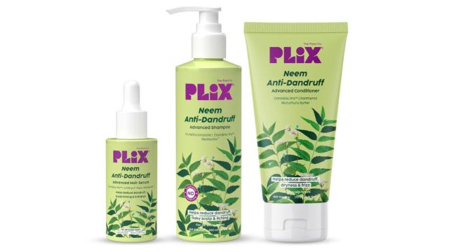 PLIX THE PLANT FIX Set Of 3 Neem Anti Dandruff Shampoo With Serum & Conditioner