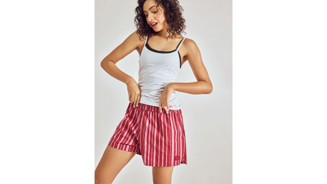 Pepe Jeans Women Secret Garden High-Rise Striped Lounge Shorts