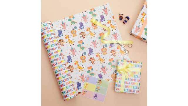 Pink Paper Co. Reversible Gift wrapper sheets wrapping paper Size 19" x 28" (Pack of 6)