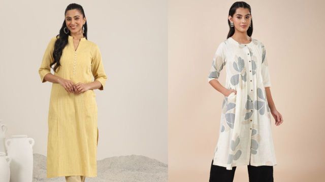 Pintuck kurtas that look elevated without loud prints