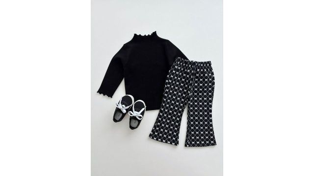 LULU & SKY Polka Dot Print Top