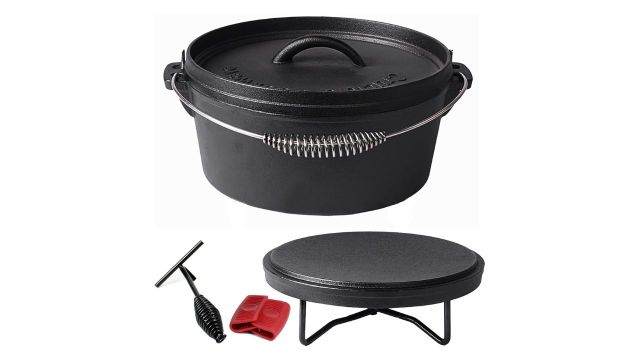 Pre-Seasoned Cast Iron Camp Dutch Oven