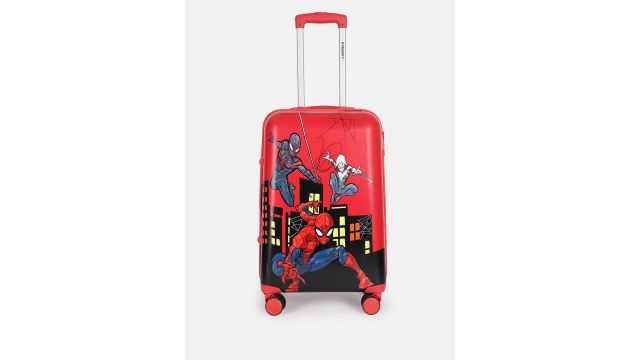 Priority Boys Spiderman Print Hard Sided Large Trolley Bag – 63 L (Red)