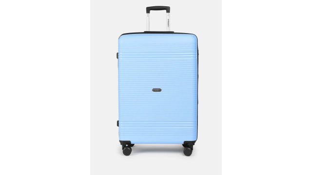 Priority Set of 3 360° Rotation Hard-Sided Trolley Bags (Blue textured, TSA lock)