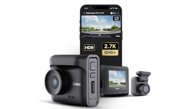 Qubo Car Dashcam Pro 2.7K | Dual Channel