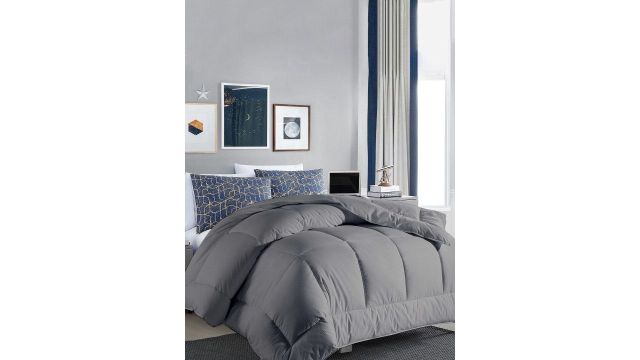 RAZZAI Grey Microfiber Mild Winter 300 GSM Reversible Single Bed Comforter