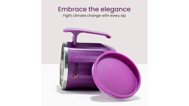 RILION Coffee Mug with Lid Insulated Stainless Steel