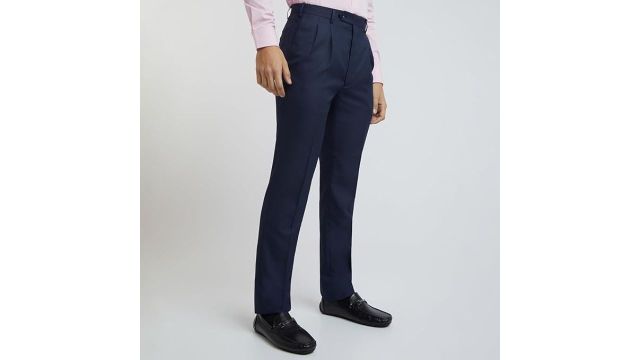 Raymond Men's Pleat-Front Formal Trousers