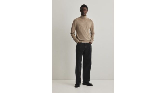 Regular Fit Wool Jumper (Dark beige, H&M Premium wool knit)