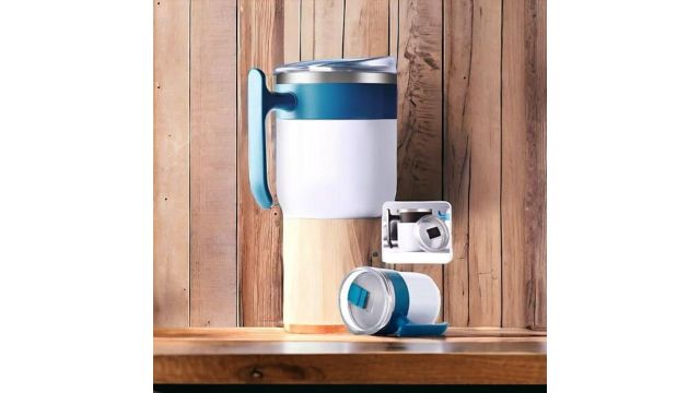 SR Coffee Mug with Lid Insulated Stainless Steel