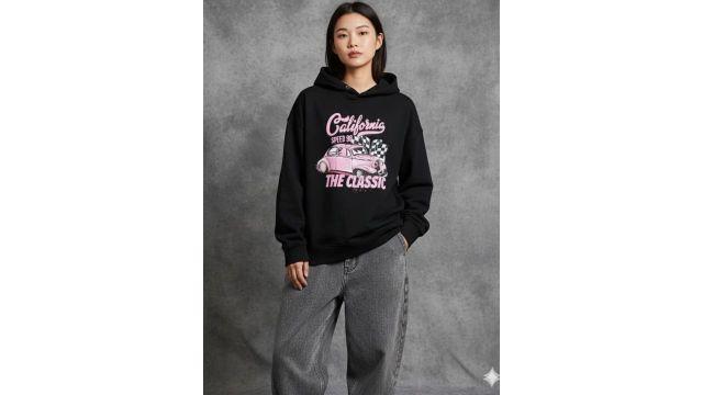 SZN Women Printed Hooded Sweatshirt