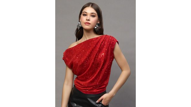 Sera Women Embellished One Shoulder Top