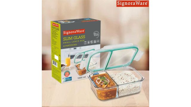 SignoraWare Slim High Big Microwave Safe Office Lunch Box