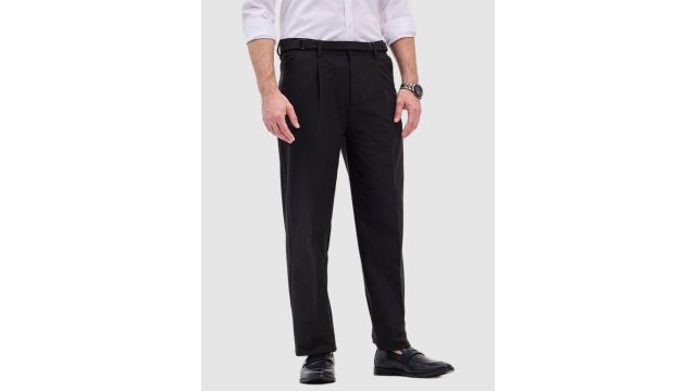 Snitch Men Relaxed Loose Fit Pleated Trousers