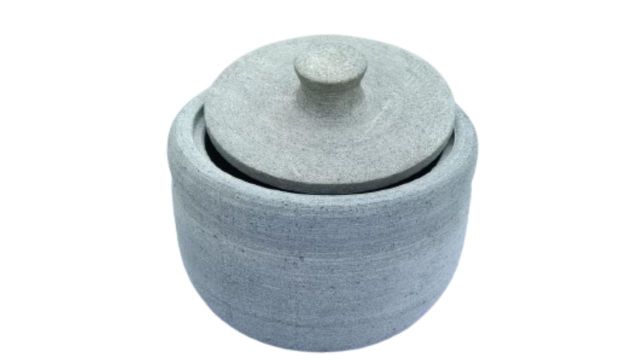 Soapstone Curd Pot With Lid Container