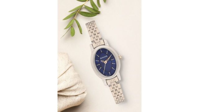 Sonata Quartz Analog With Blue Dial Watch For Women - NT8100SM04