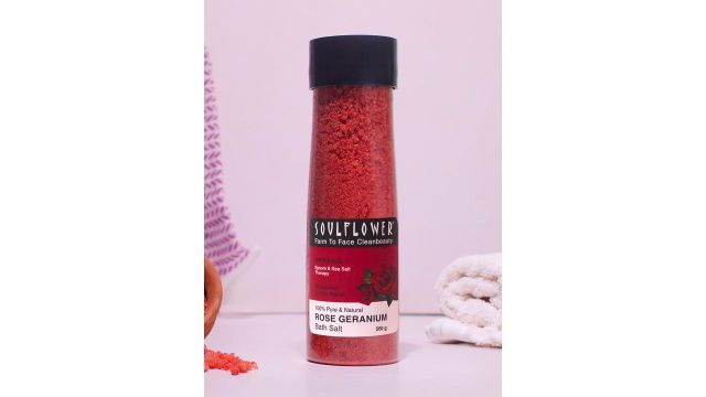 Soulflower Rose Geranium Epsom Bath Salt