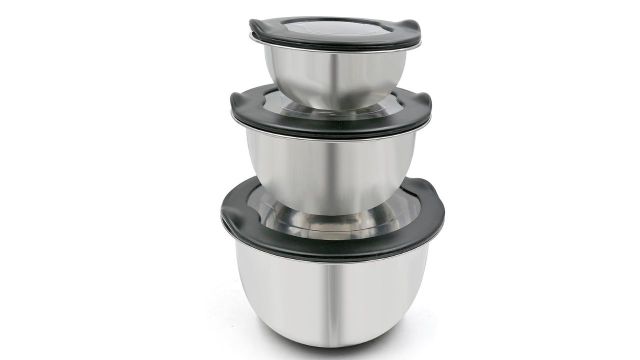 Stainless Steel Mixing Bowls Set of 3 with Lids (Zensil)