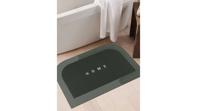 Story@home Green Nappa Leather Printed Doormat