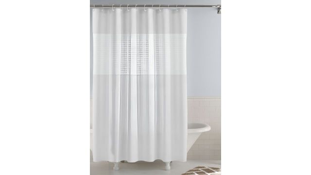 Story@home White Shower Curtain With Rings