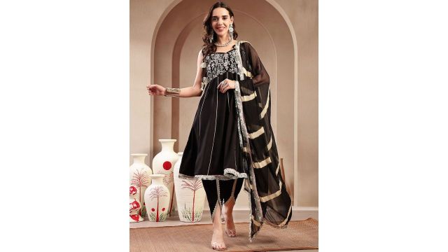 Stylum Women Ethnic Motifs Embroidered Pure Cotton