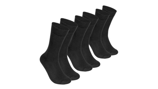 Supersox Men Pack of 3 Black Solid Calf-Length Formal Socks